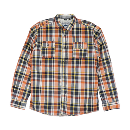 Multi Plaid Long Sleeve Button Down