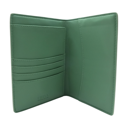 Camelia Floral Print Leather Passport Holder