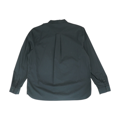 Black Solid Long Sleeve Button Down