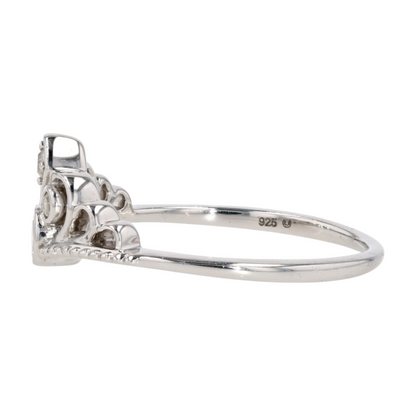 Sterling Silver Diamond Fashion Ring