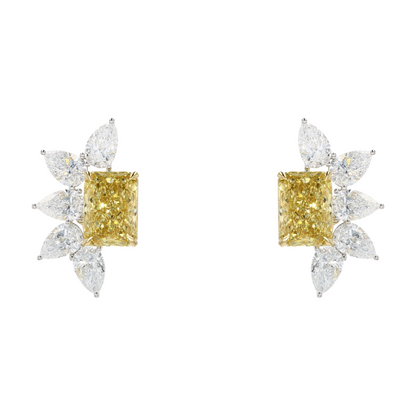 14 ctw 14K White Gold Lab Grown Diamond Statement Earrings