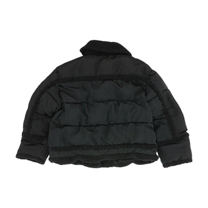 Black Solid Puffer Jacket