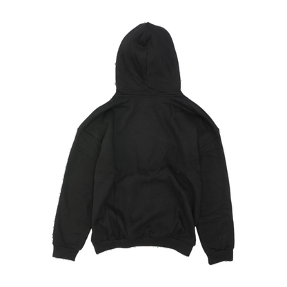 Black Solid Hoodie Pullover