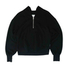 Black Solid 1/4 Zip Pullover