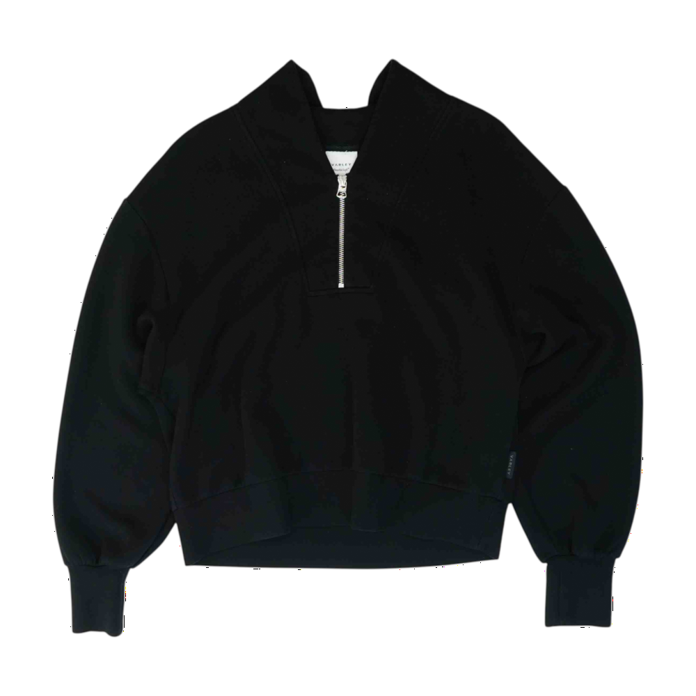 Black Solid 1/4 Zip Pullover