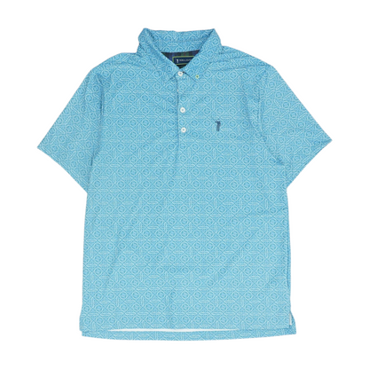 Blue Print Short Sleeve Polo