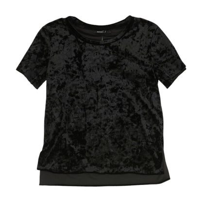 Black Solid Knit Top