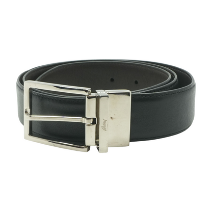 Black Calf Leather Adjustable Belt