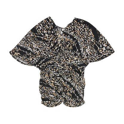 Multi Graphic Short Sleeve Blouse