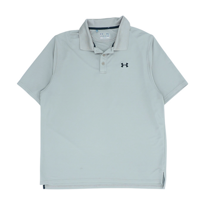 Beige Solid Short Sleeve Polo