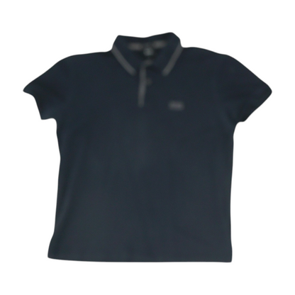 Navy Solid Short Sleeve Polo