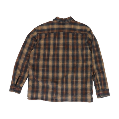Brown Plaid Flannel Button Down