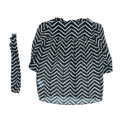 Beige Chevron Blouse