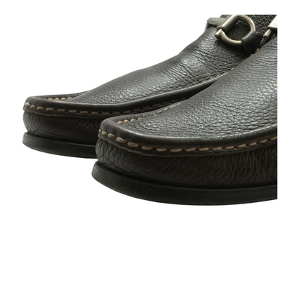 Brown Gancini Buckle Loafer