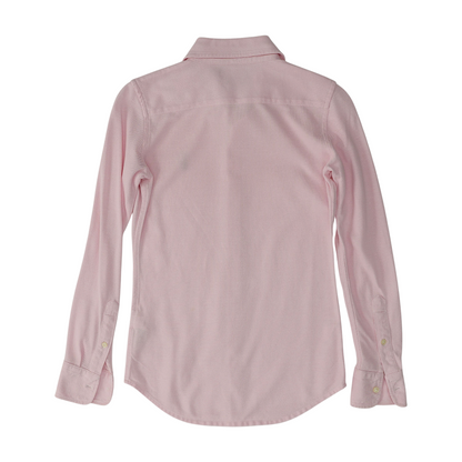 Pink Solid Long Sleeve Button Down