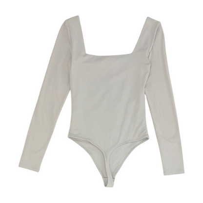 Gray Bodysuit Blouse