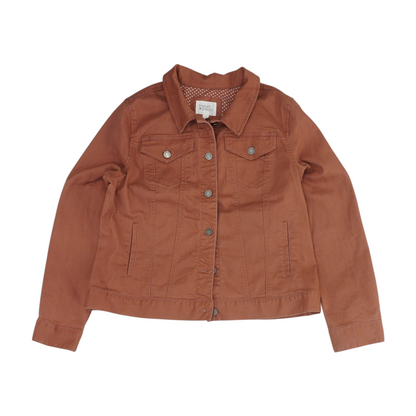 Rust Solid Denim Jacket