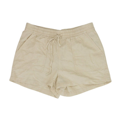 Beige Solid Knit Shorts