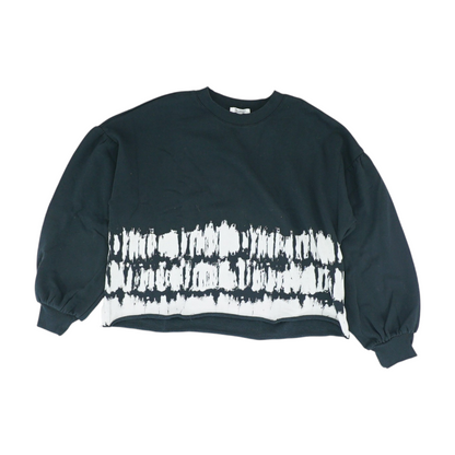 Black Graphic Sweatshirt Pullover