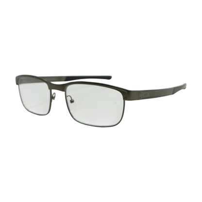 Gray Pewter Rectangle Prescription Eyewear