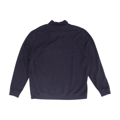 Purple Solid 1/4 Zip Sweater