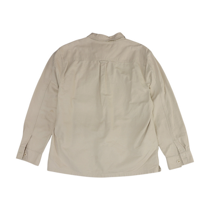Tan Solid Flannel Button Down