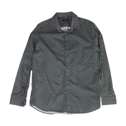 Blue Misc Long Sleeve Button Down