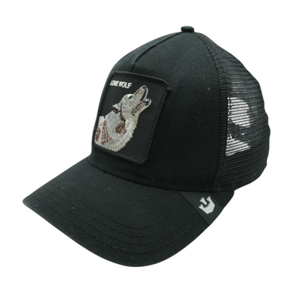 Black Lone Wolf Ballcap Hat