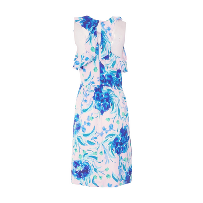 Pink Abstract Midi Dress