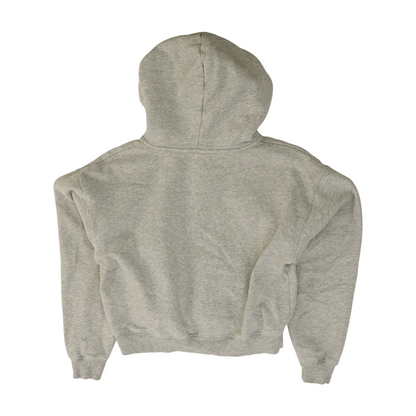 Gray Solid Hoodie Pullover