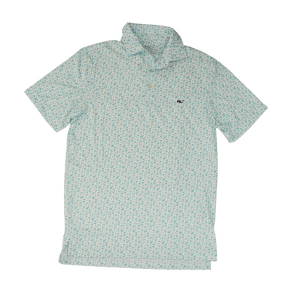 White Novelty Short Sleeve Polo