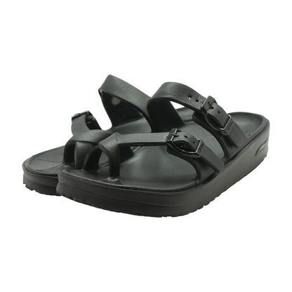 Black Flat Sandals