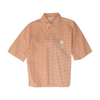 Orange Check Short Sleeve Button Down