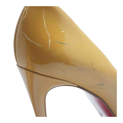 Tan So Kate 120mm Patent Leather Pumps