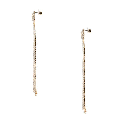 Gold Tone Cameron Rhinestone Drop Earrings