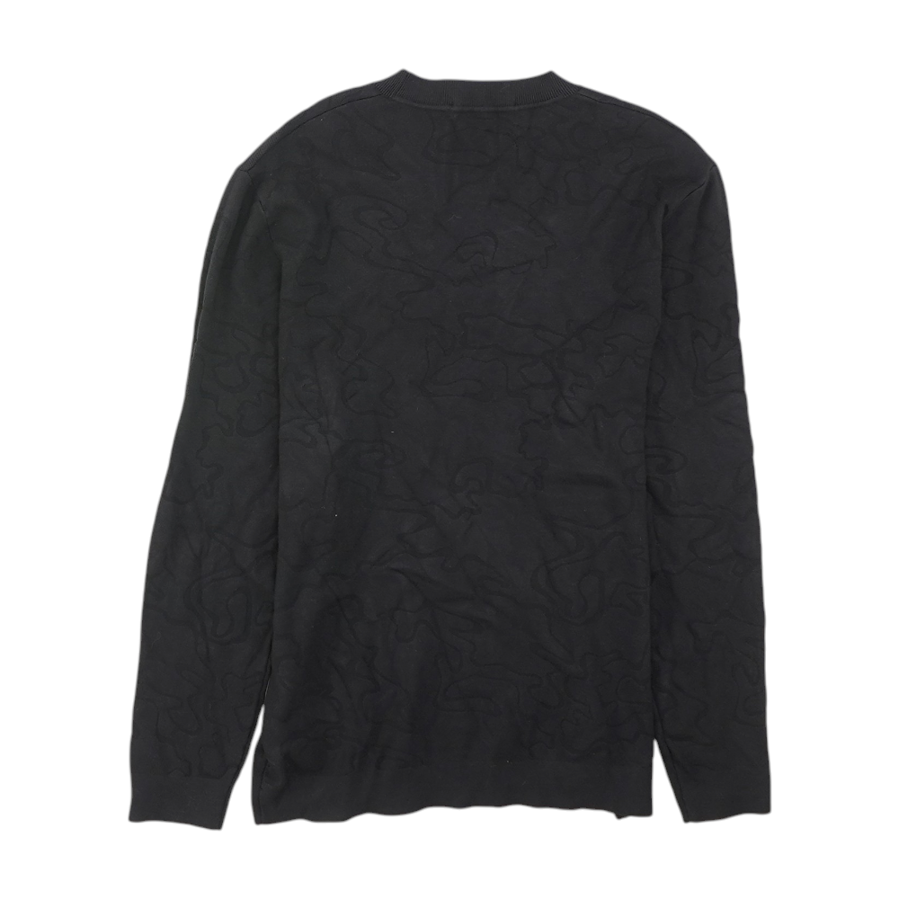 Black Solid Pullover Sweater