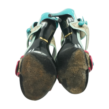 Multicolored GG Supreme Harleth Ankle Wrap Sandals