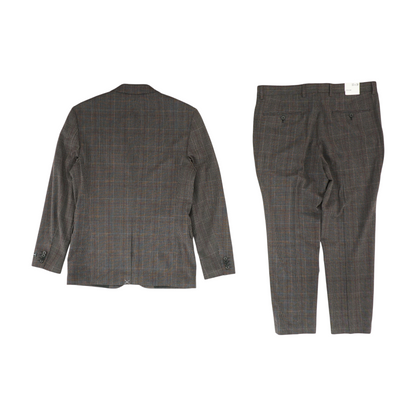 Burgundy Check Suit