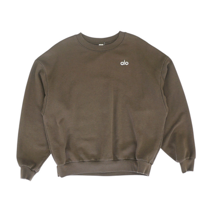 Brown Solid Sweatshirt Pullover