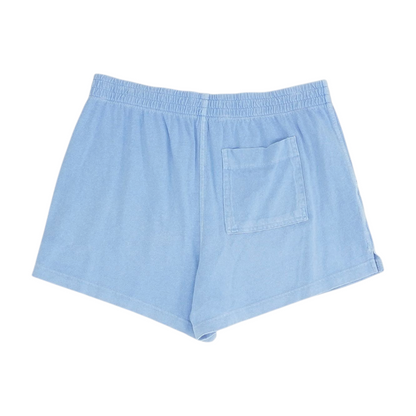 Blue Solid Casual Shorts