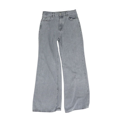Gray Solid High Rise Jeans