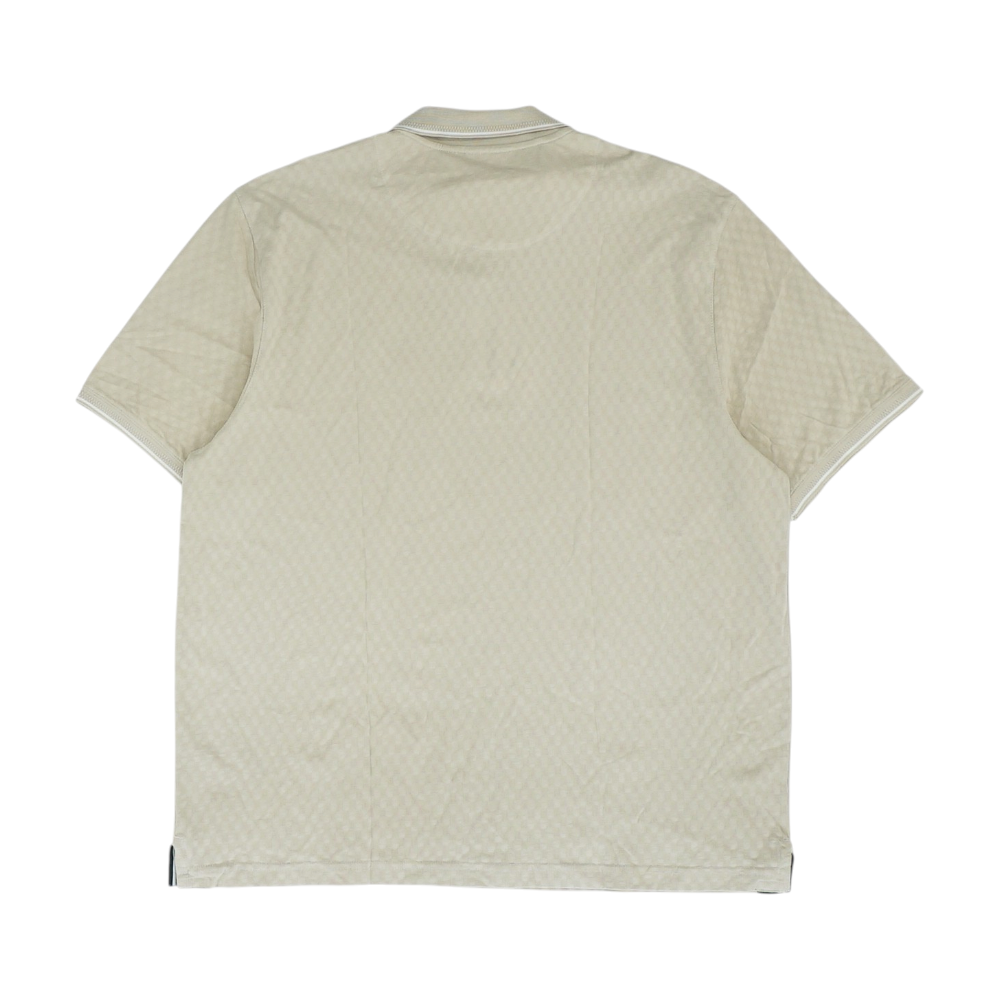 Beige Solid Short Sleeve Polo