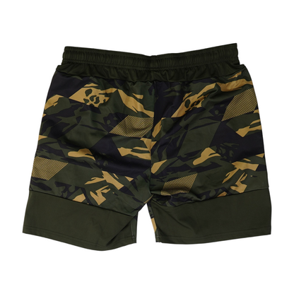 Green Camo Active Shorts