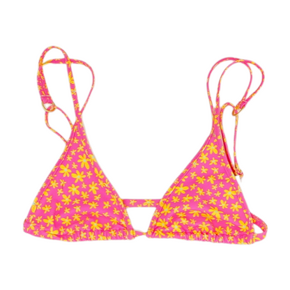 Pink Floral Swim Top