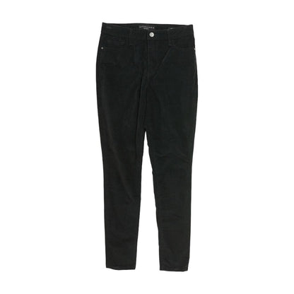 Black Solid Five Pocket Pants