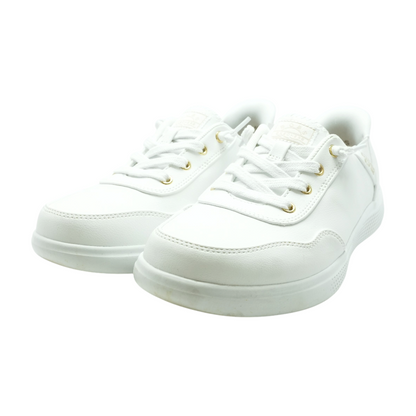 White Low-Top Athletic Shoes