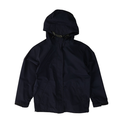 Navy Petite Solid Rain Jacket