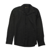 Black Solid Long Sleeve Button Down