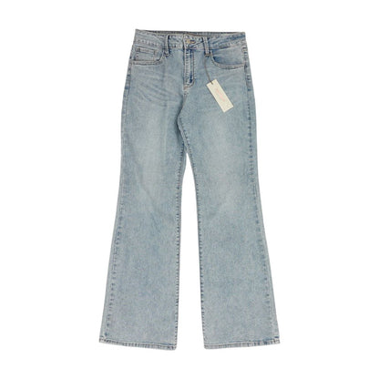 Blue Solid High Rise Jeans