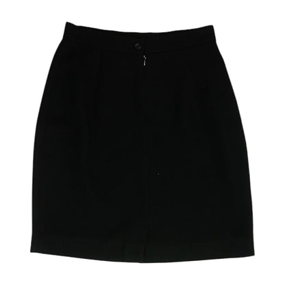 Vintage Black Solid Mini Skirt